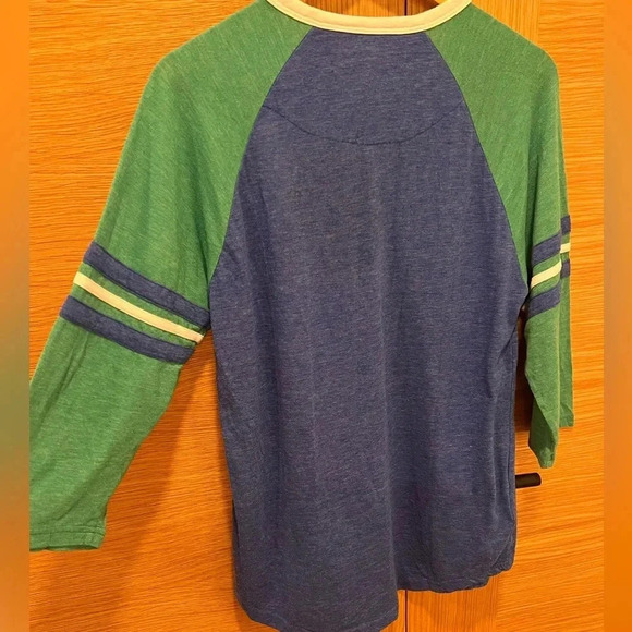 Mitchell & Ness Seattle Seahawks NFL | 3/4 Sleeve Tri-Blend Henley Shirt Size M - Picture 6 of 7